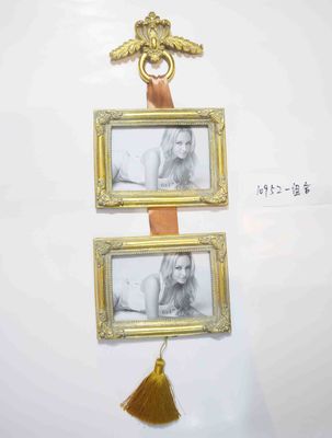 Resin Photo Frames Vintage Small Picture Frame with Velvet Cardboard Easel and Back Cardboard Stand for Tabletop and Wall Display