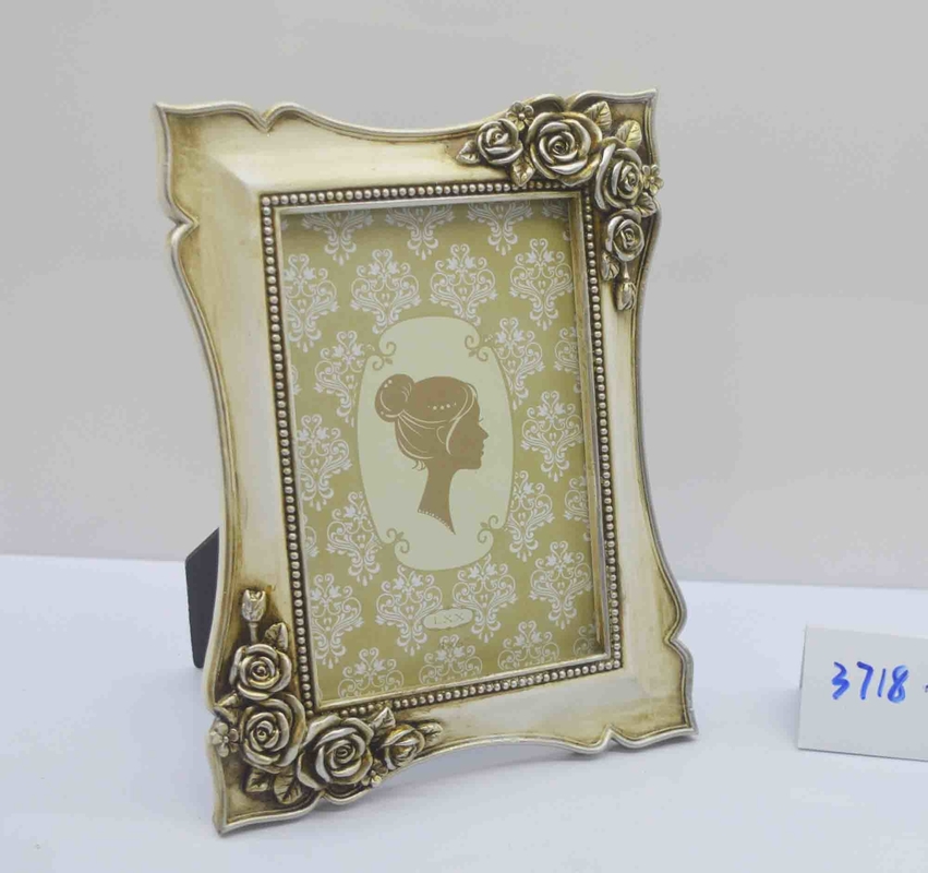 4×6 Inch Embossed Resin Frame with Floral Filigree - Antique-inspired Home Accent